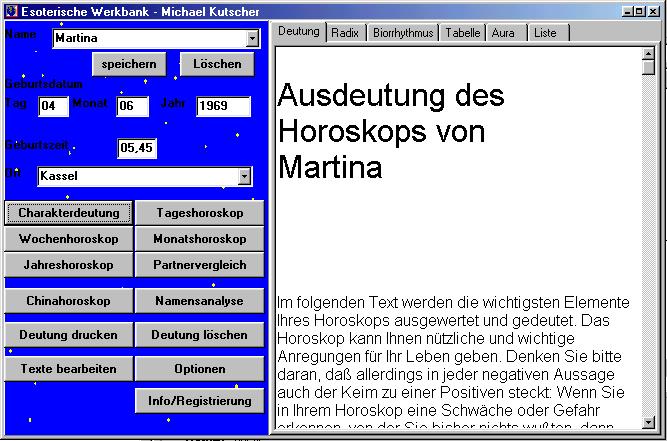 Schirmbild Deutung